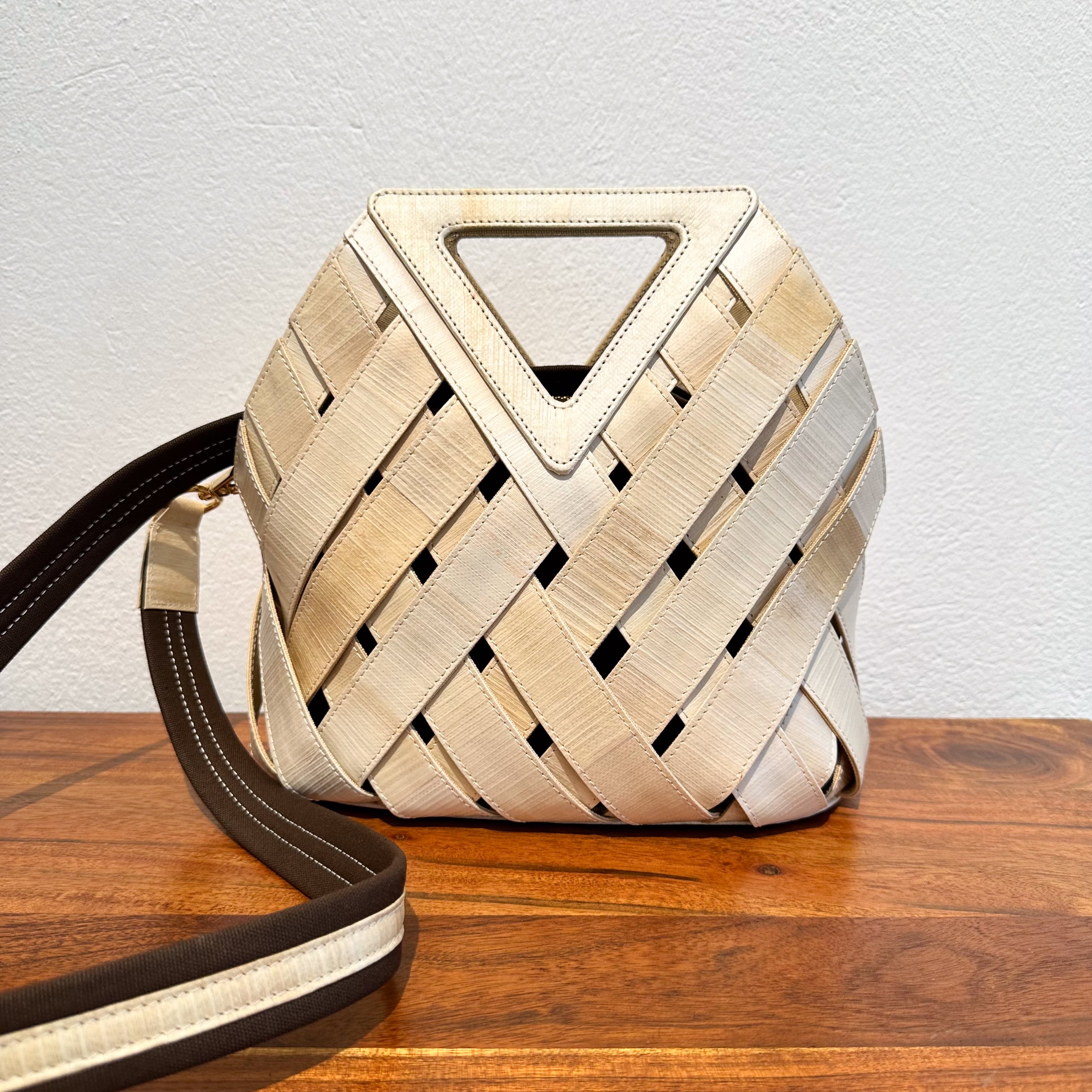 L'Imperatrice is a handmade bag from vegan banana leather.