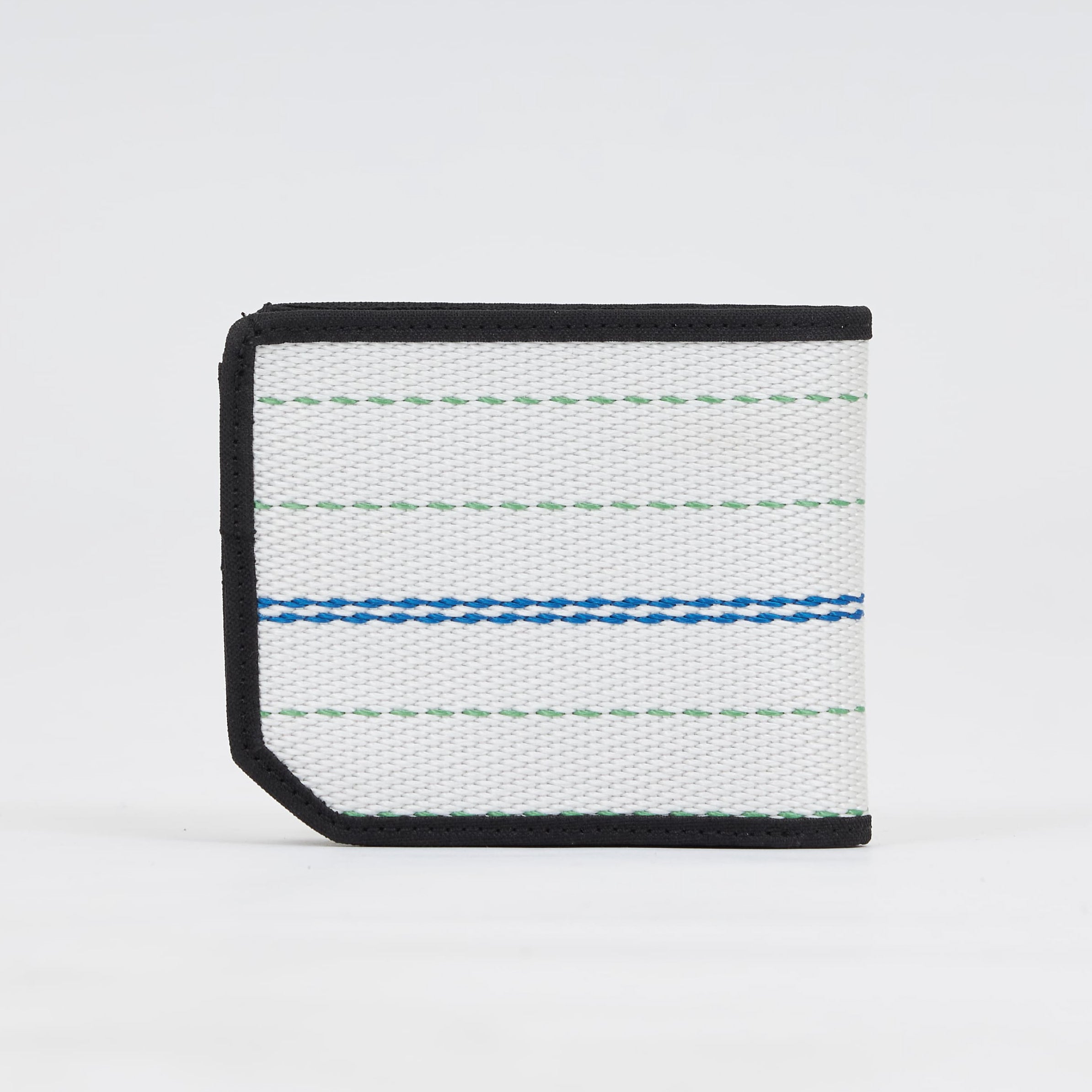 Handmade sustainable and recycled firehose wallet. The wallet is made of recycled firehose and sold online on www.qacrafts.com.