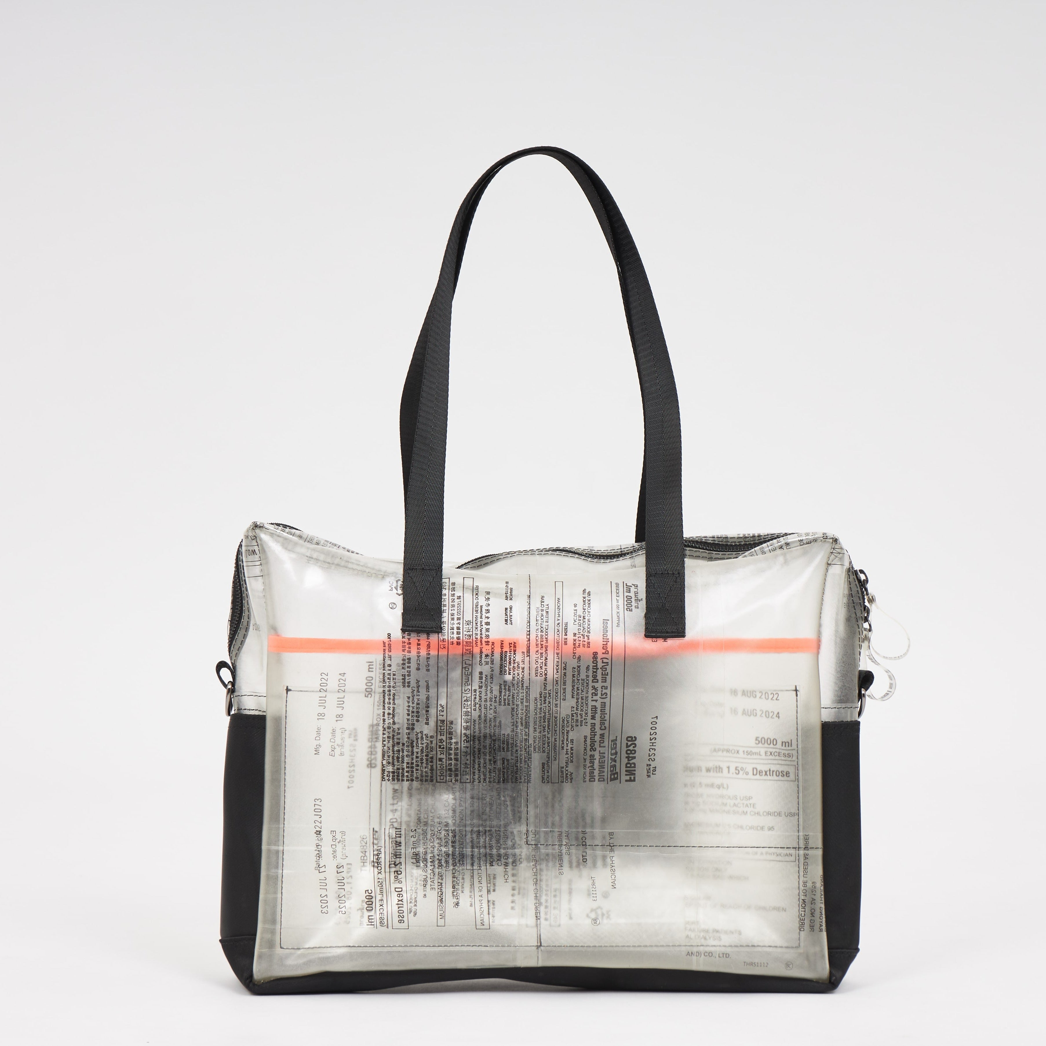 Handmade of recycled dialysis bags, it's a sustainable craft and ecofriendly. Sold by www.qacrafts.com