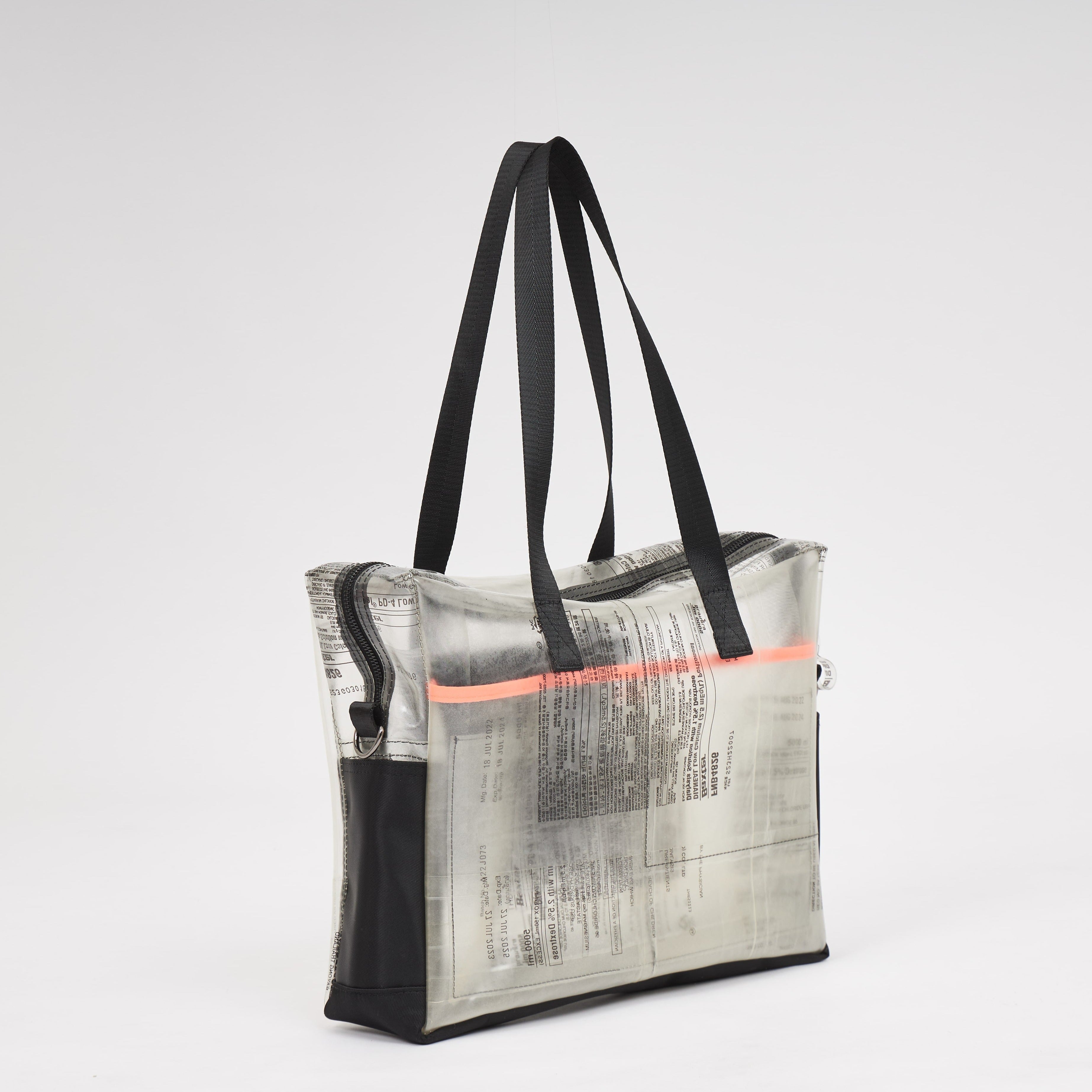 Handmade of recycled dialysis bags, it's a sustainable craft and ecofriendly. Sold by www.qacrafts.com