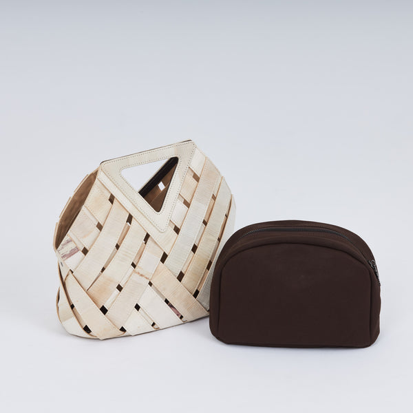 L'Imperatrice is a handmade bag from vegan banana leather.