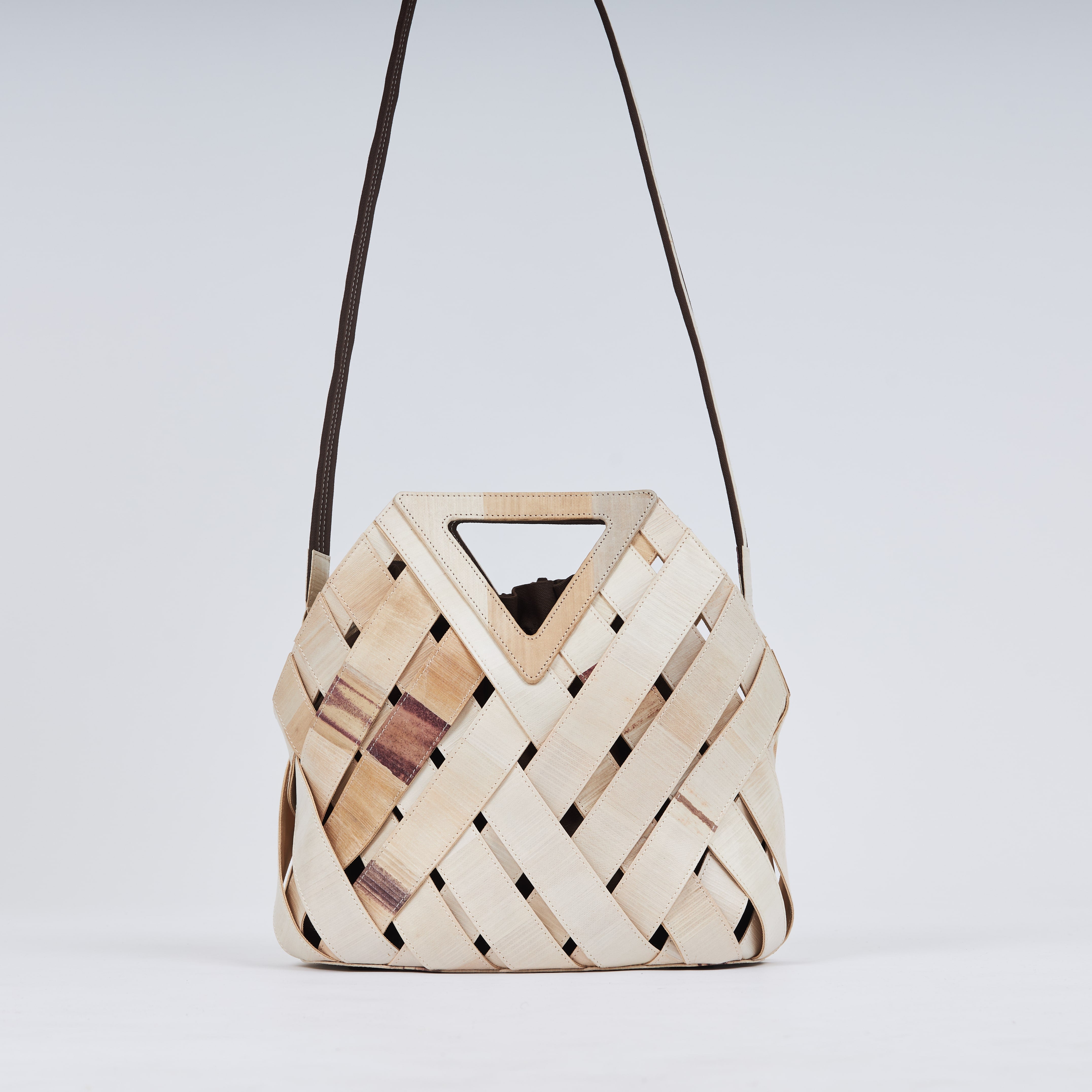 L'Imperatrice is a handmade bag from vegan banana leather.