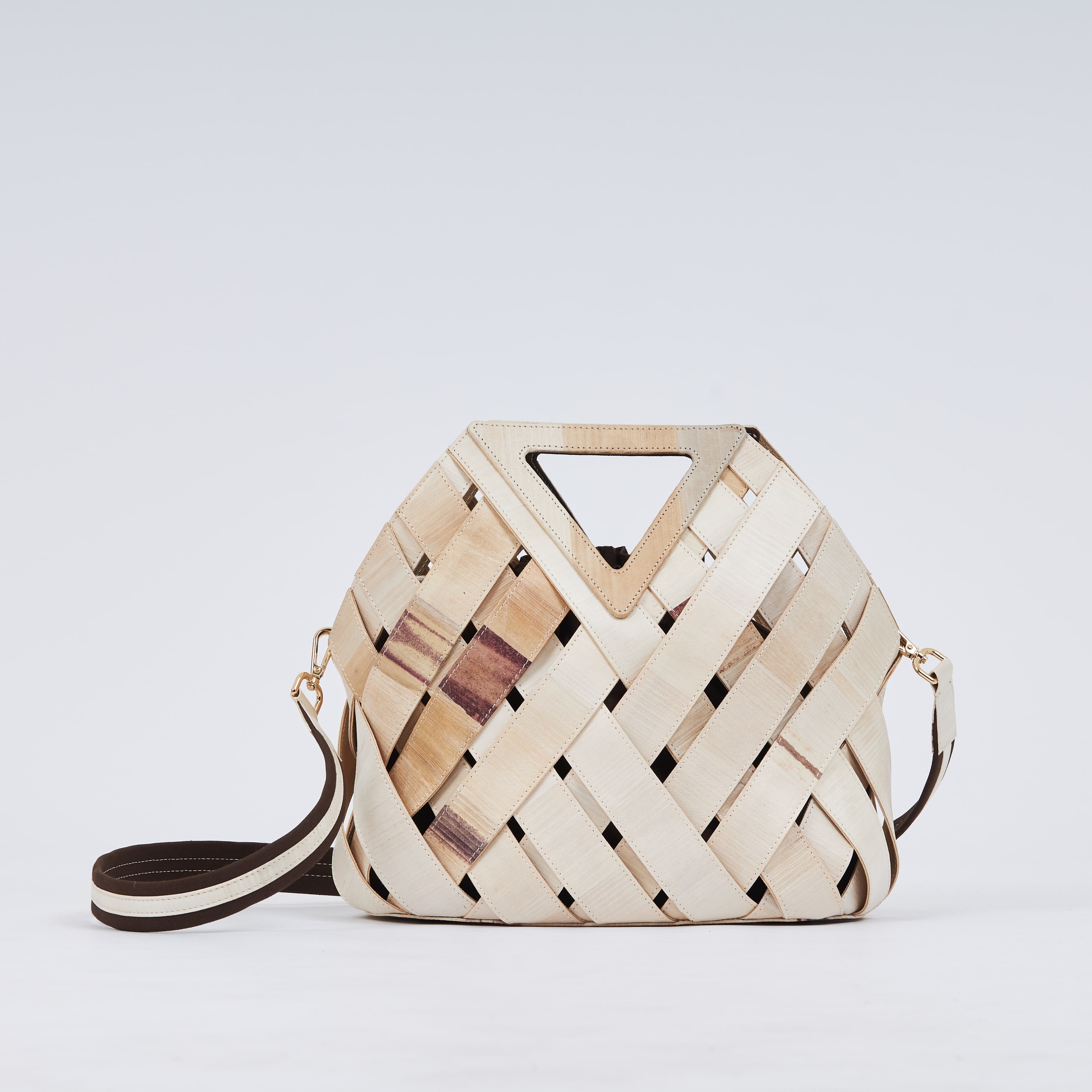 L'Imperatrice is a handmade bag from vegan banana leather.