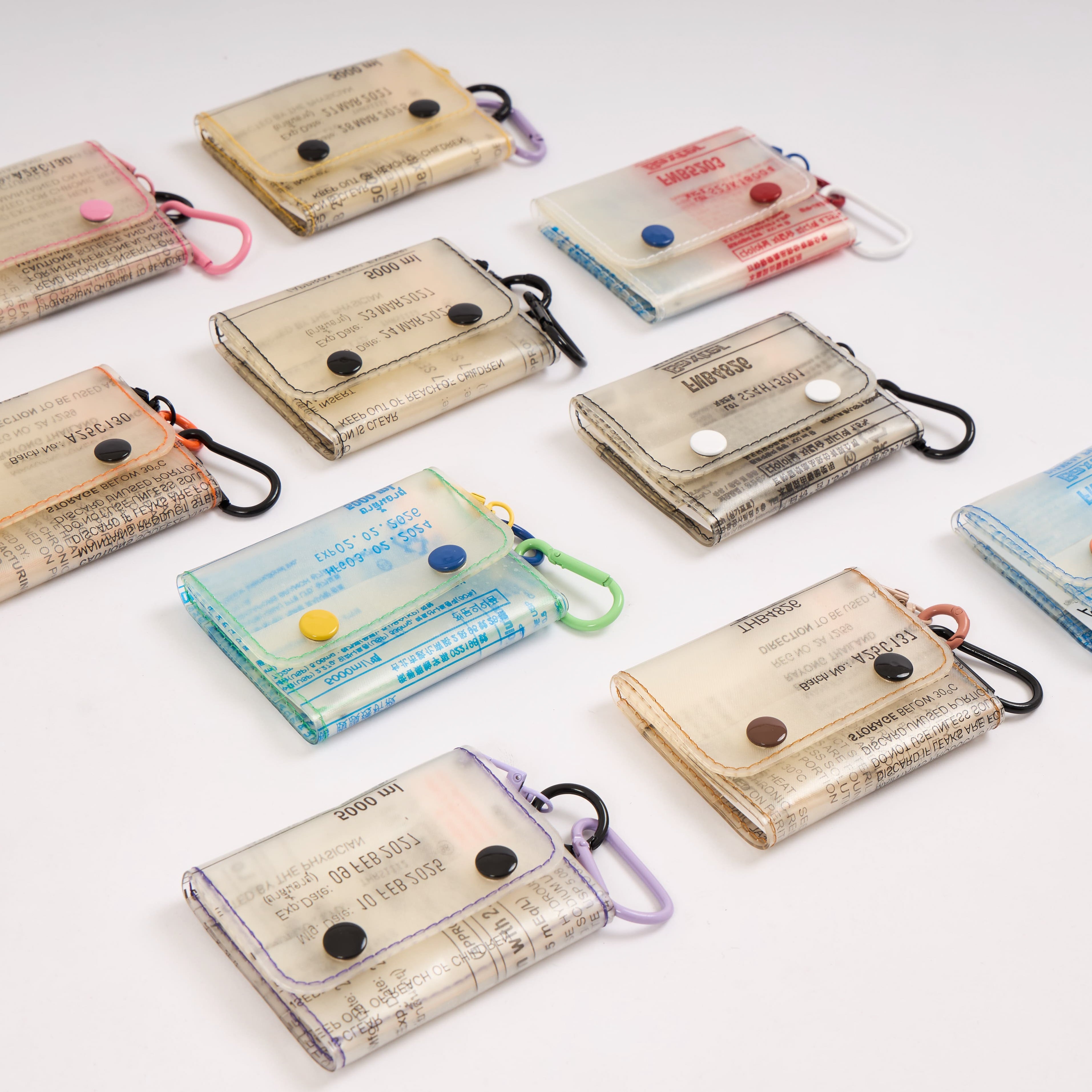 Eco-friendly wallet holding cash and cards