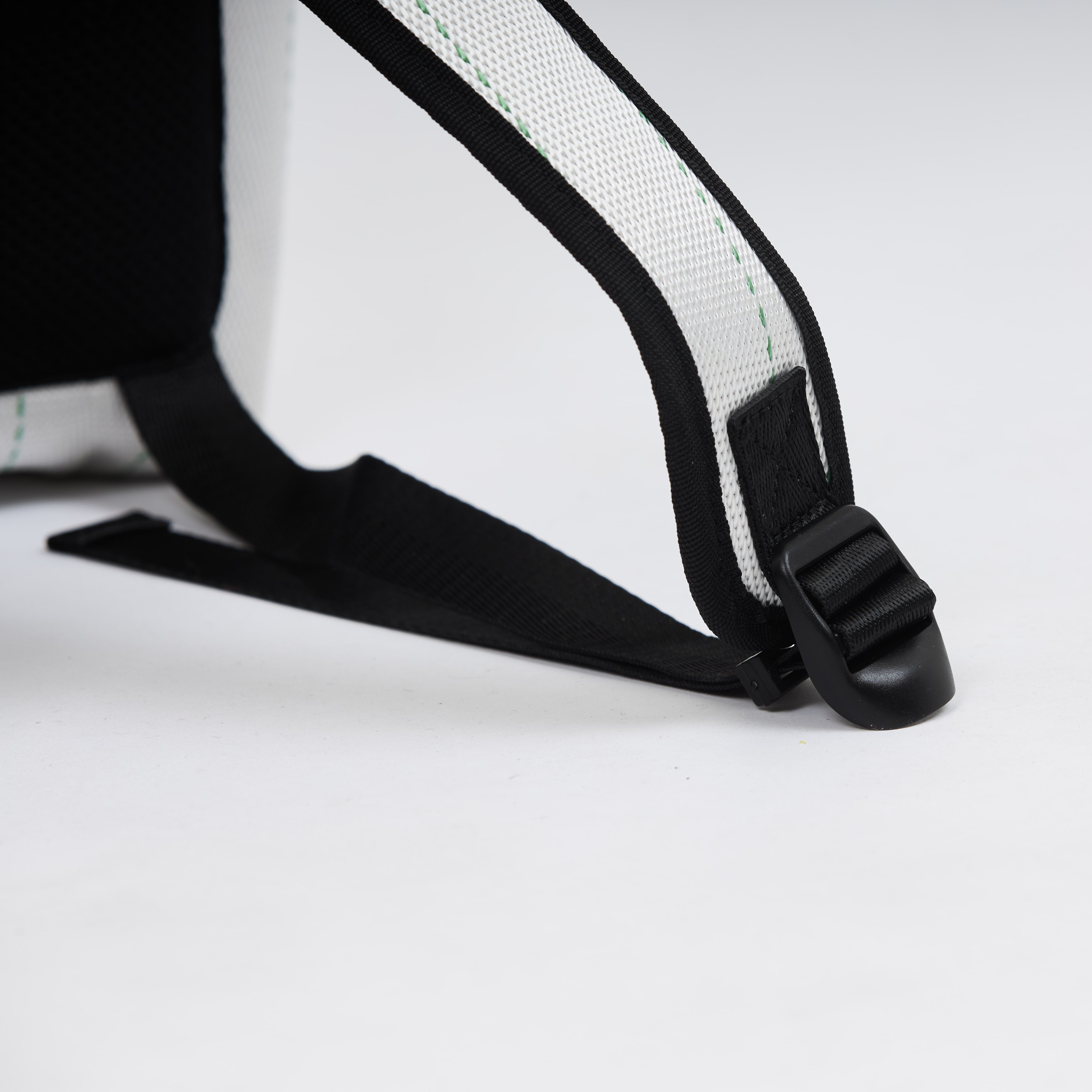 Backpack made of recycled firehose by hand. Sold on qacrafts.com