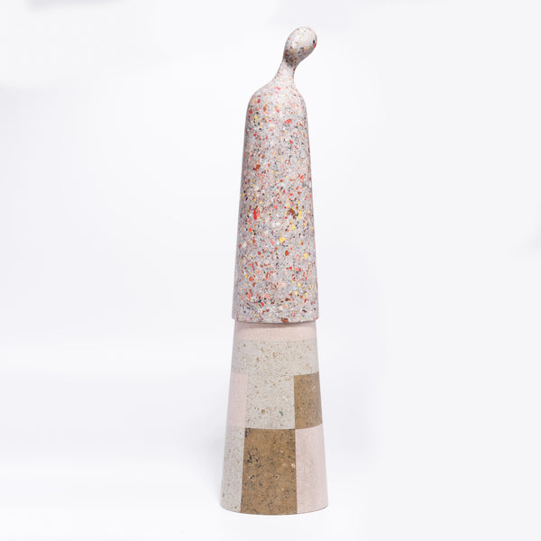 Handicraft sustainable and recycled decorative sculpture from Asia. The home decor sculpture is made of recycled paper and is sold online on www.qacrafts.com.