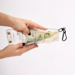 Eco-friendly wallet holding cash and cards