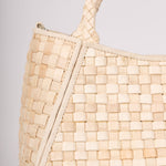 La Régente hand-woven banana leather bag with structured silhouette