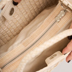 La Régente hand-woven banana leather bag with structured silhouette