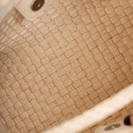 La Régente hand-woven banana leather bag with structured silhouette