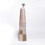 Handicraft sustainable and recycled decorative sculpture from Asia. The home decor sculpture is made of recycled paper and is sold online on www.qacrafts.com.